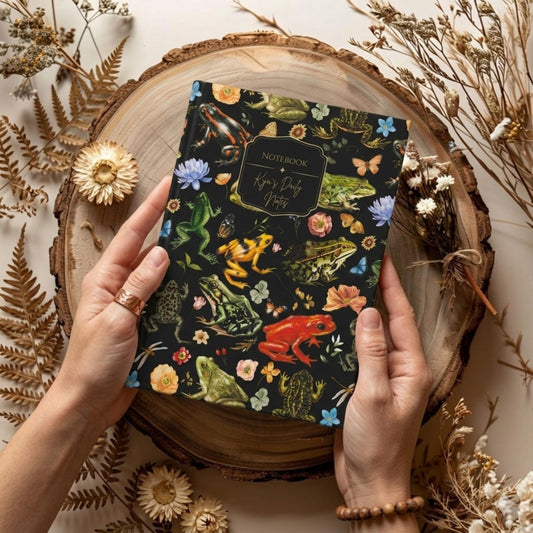 Frog Personalized Hardcover Lined Journal
