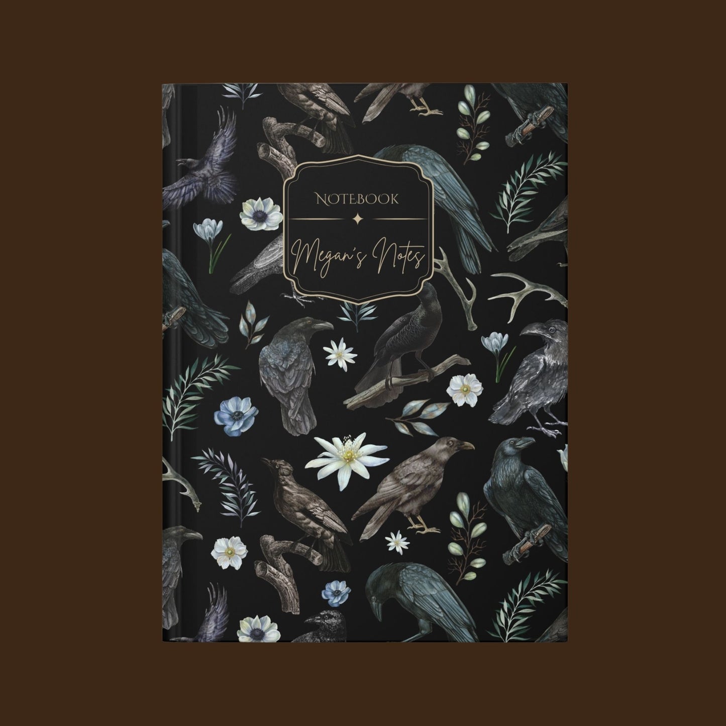 Raven Crow Hardcover Personalized Journal
