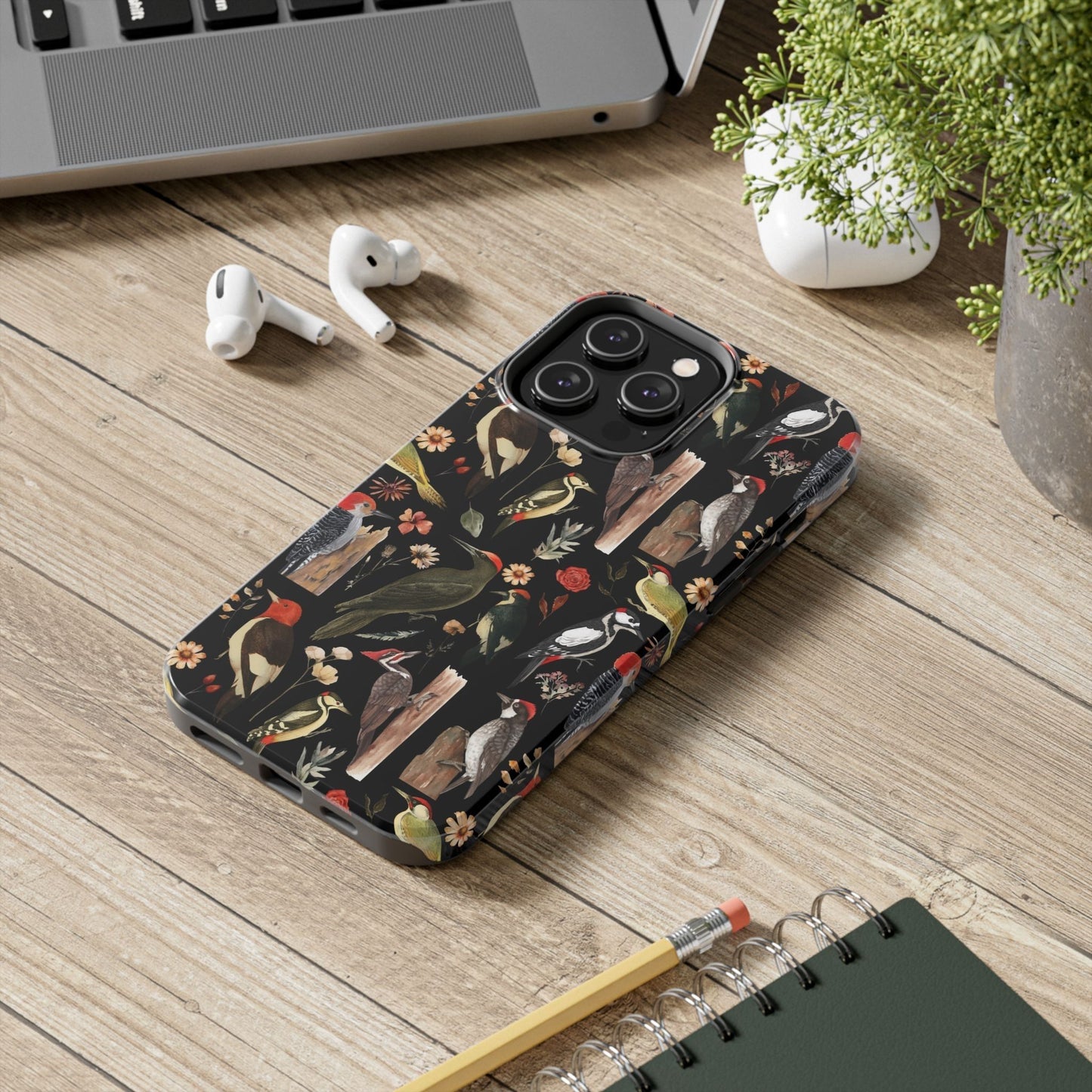 Woodpecker Print Tough Phone Case