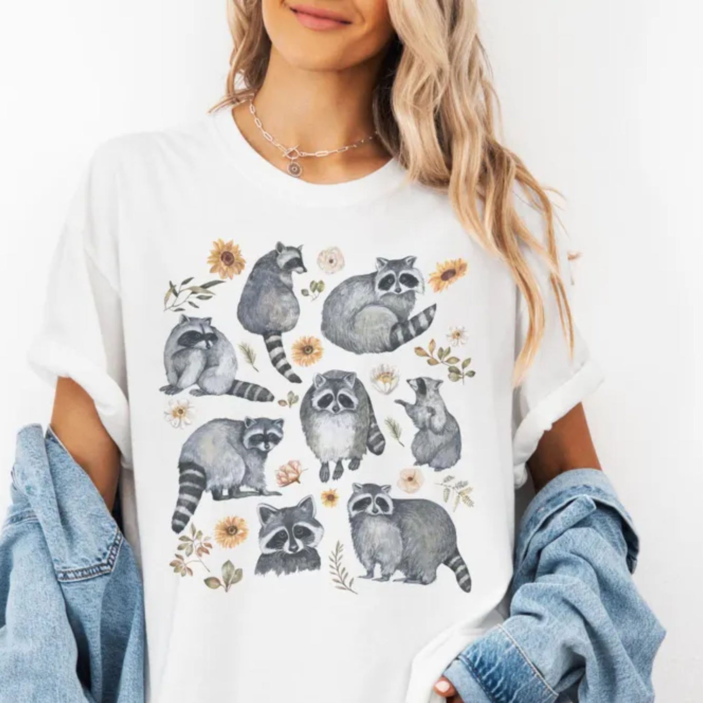 Raccoon Floral T-Shirt