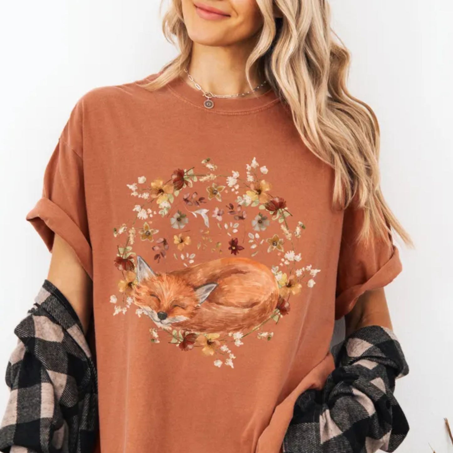 Sleeping Fox Watercolor T-Shirt