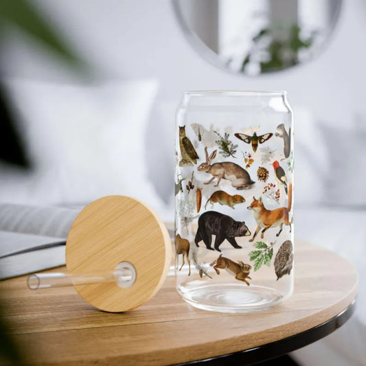 Woodland Animals Sipper Glass