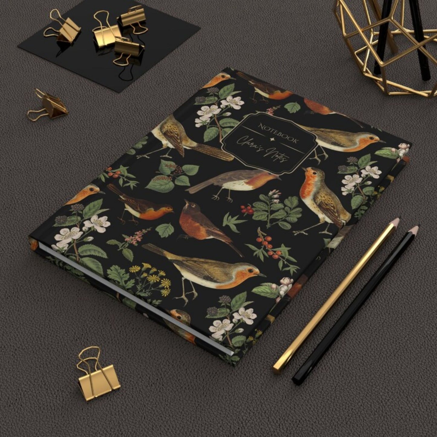 Robin Birds Personalized Hardcover Journal
