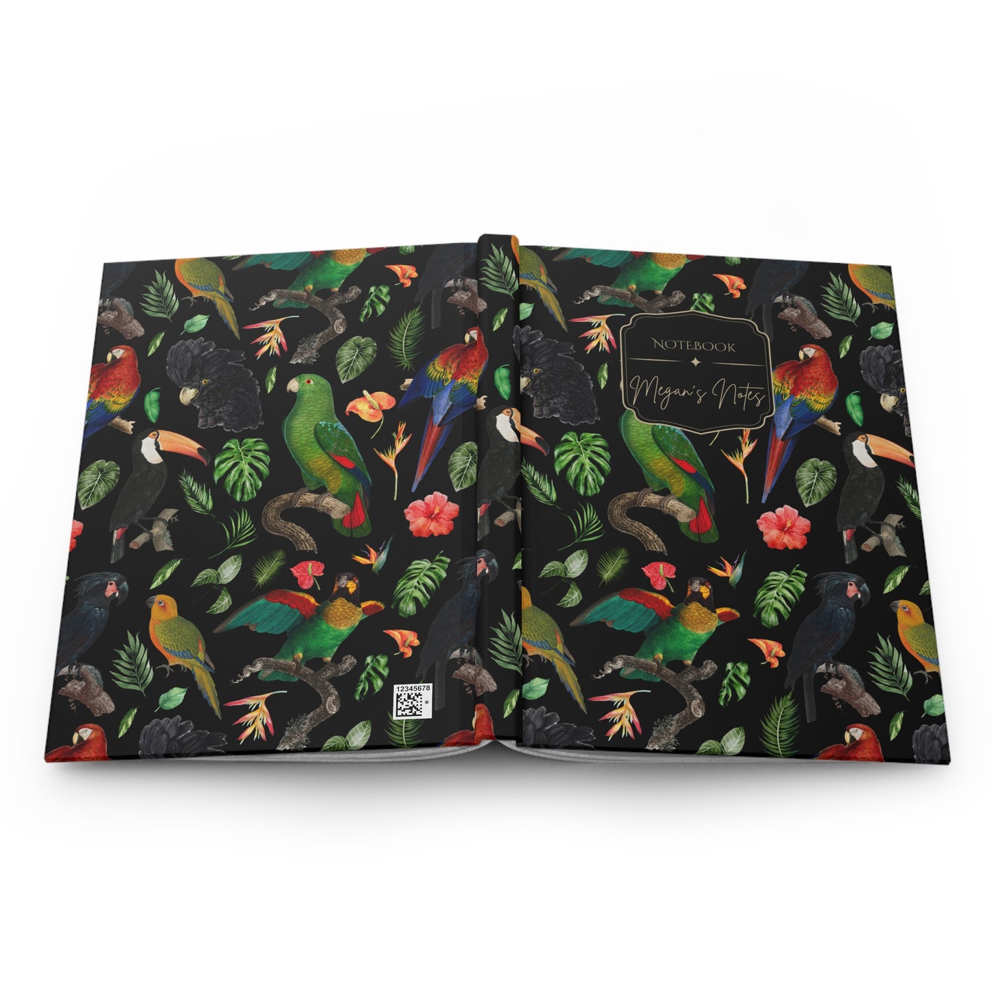 Tropical Parrots Hardcover Journal