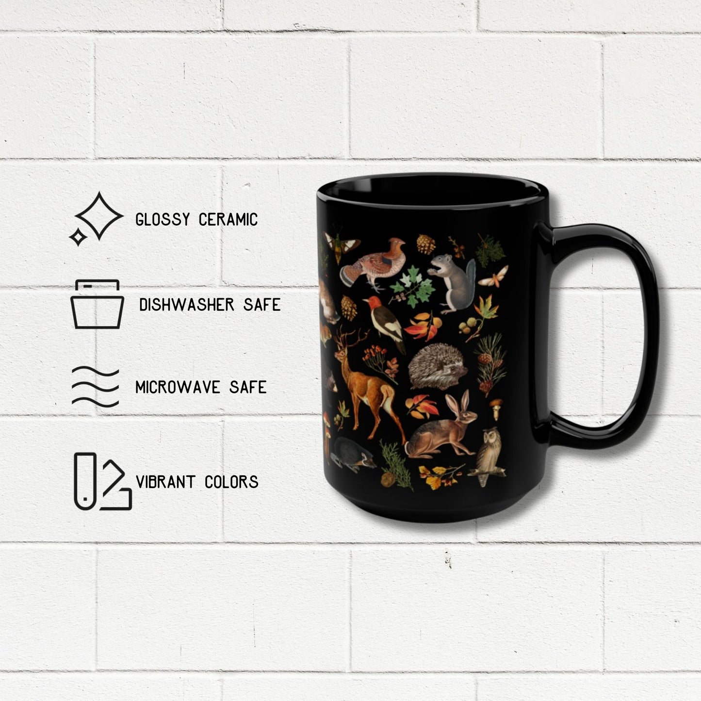 Woodland Animal 15 Ounce Mug