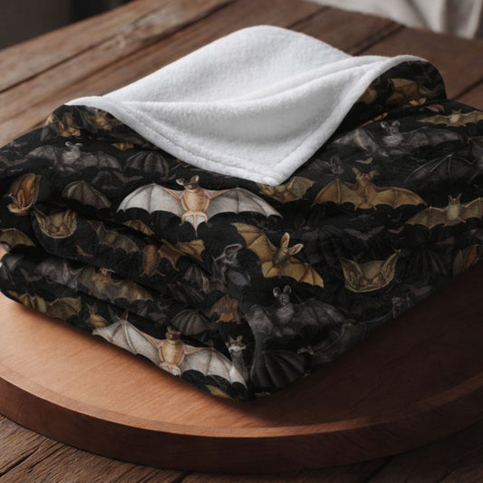 Gothic Vintage Bats Throw Blanket