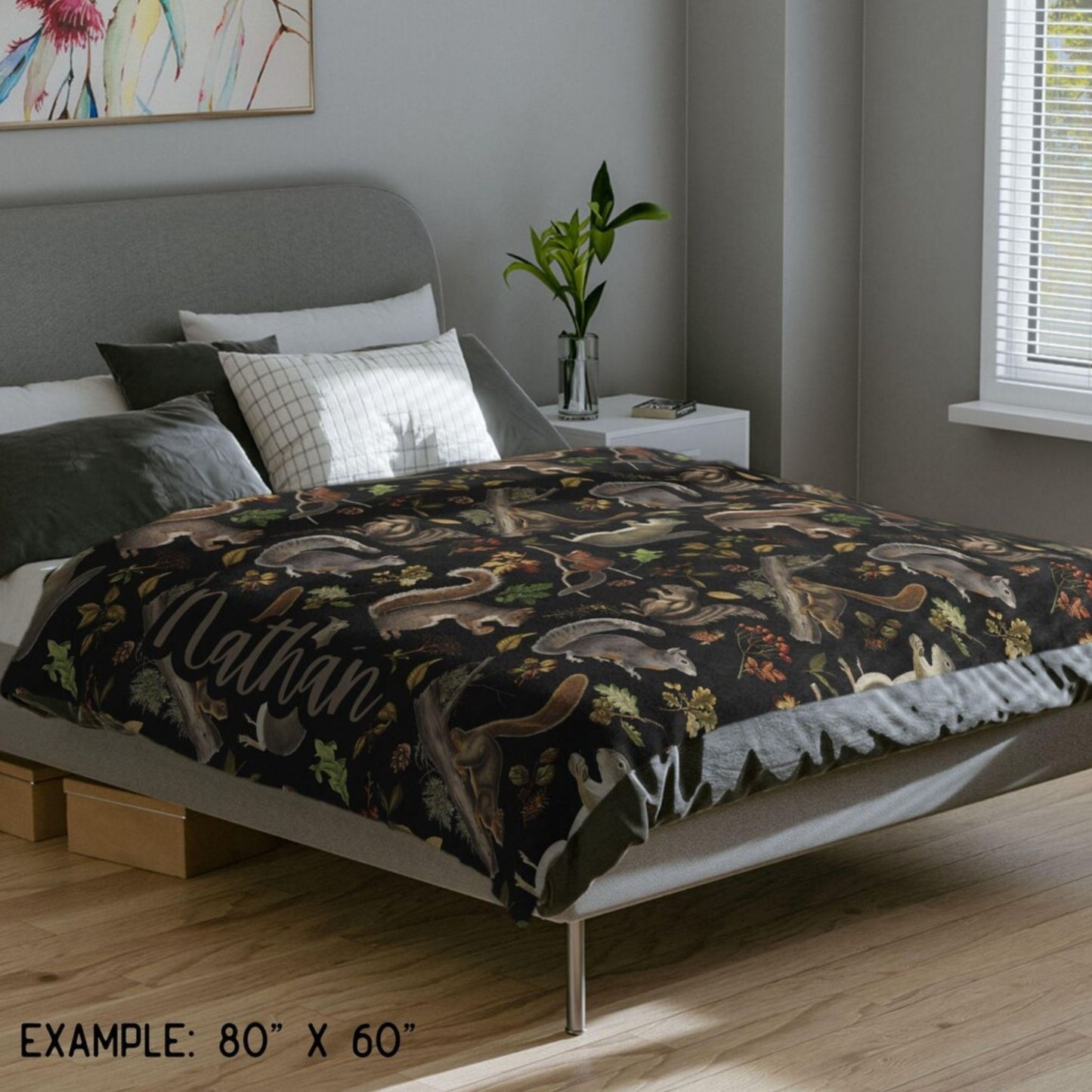Vintage Squirrel Throw Blanket