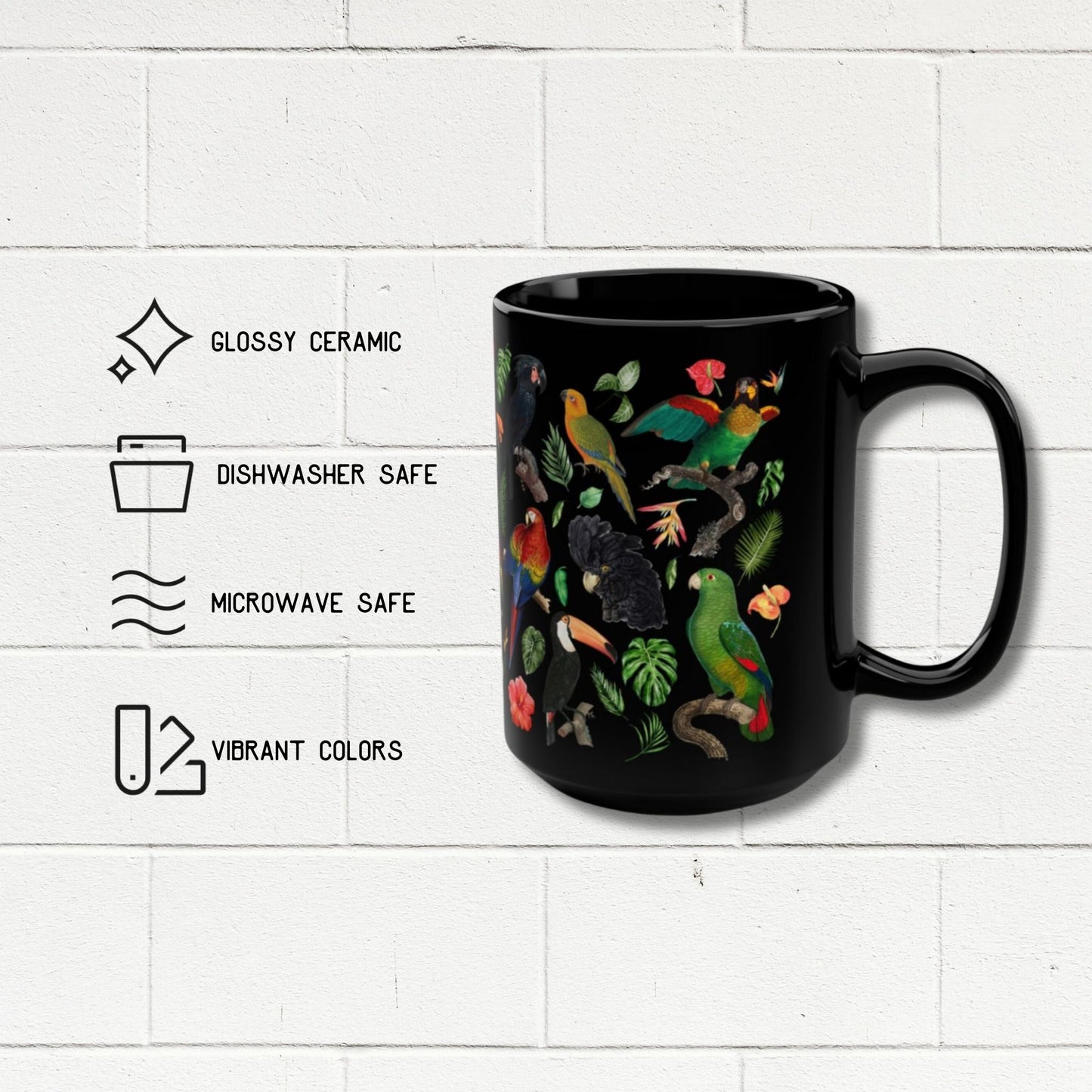 Parrot Tropical Birds 15 Ounce Mug