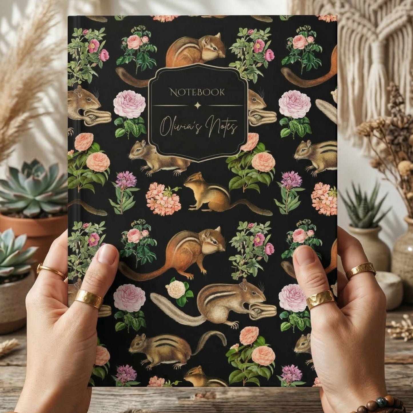 Vintage Woodland Chipmunk Journal