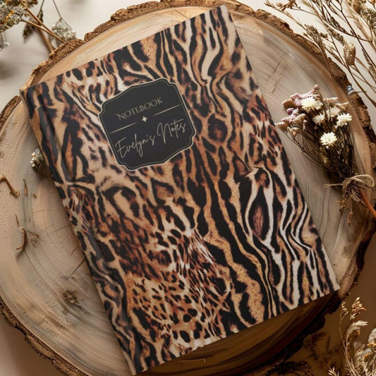 Trendy Leopard Animal Print Personalized Journal