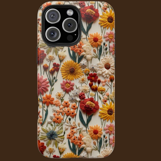 Boho Floral 3D Tough Phone Case
