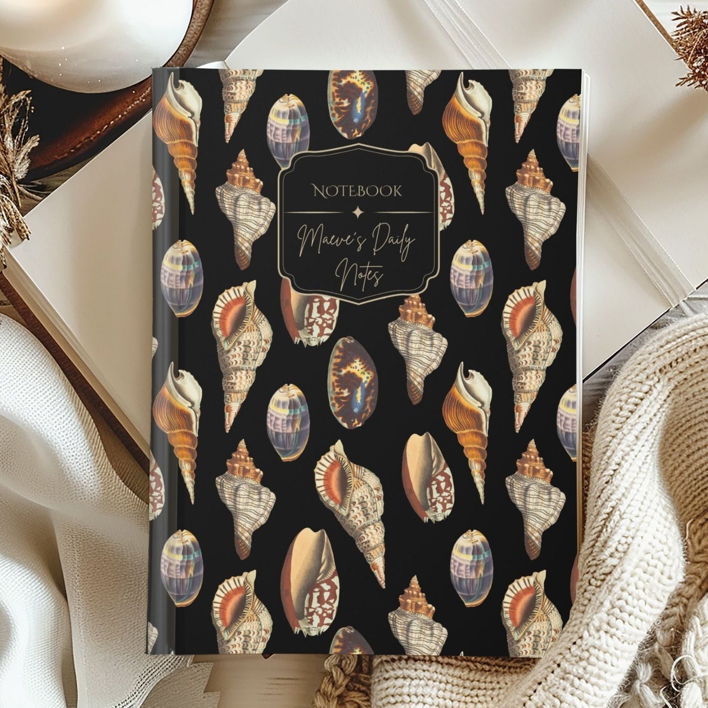 Vintage Shells Hardcover Journal