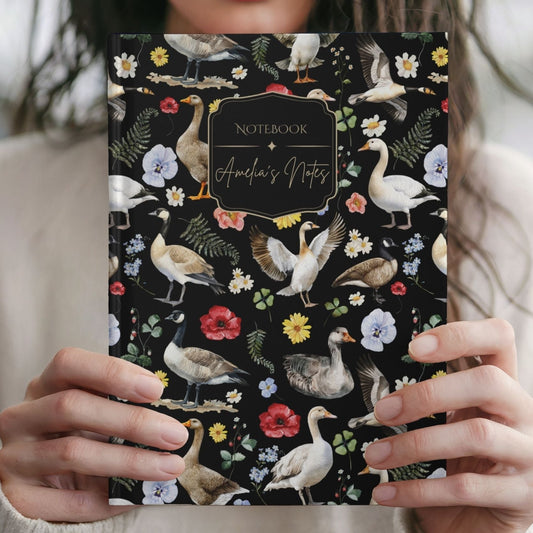 Floral Goose Personalized Journal