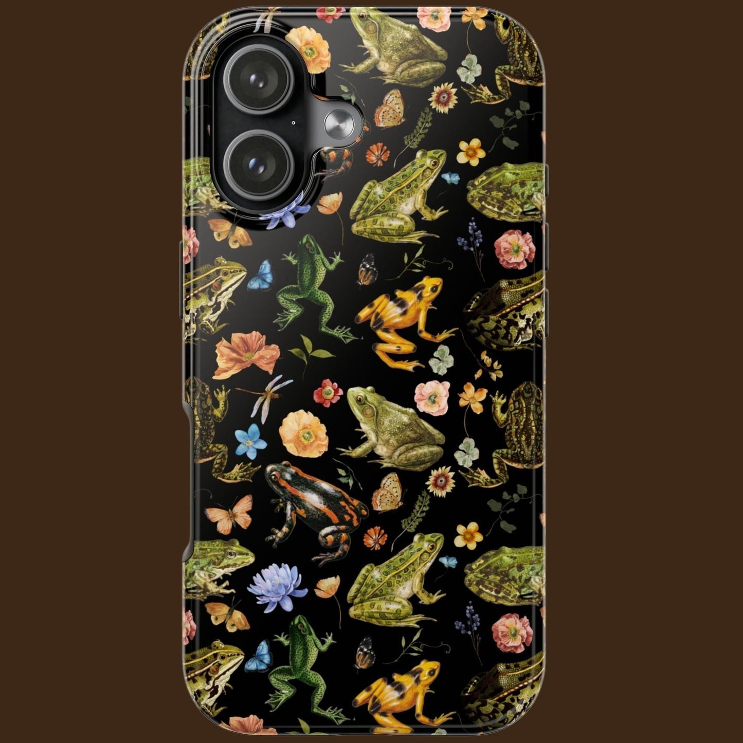 Floral Frog Tough Phone Case