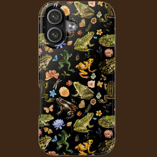 Floral Frog Tough Phone Case