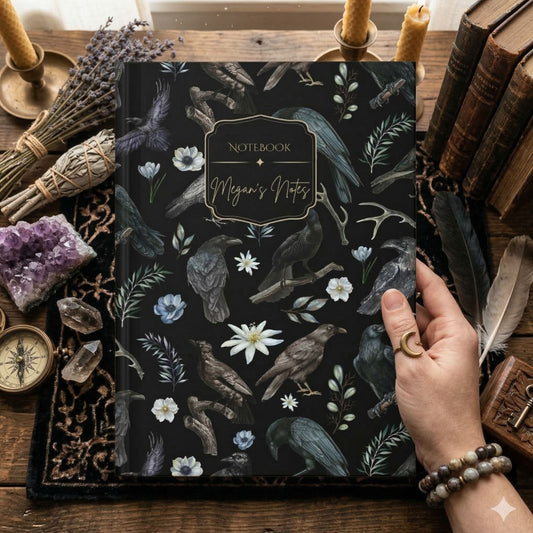 Raven Crow Hardcover Personalized Journal