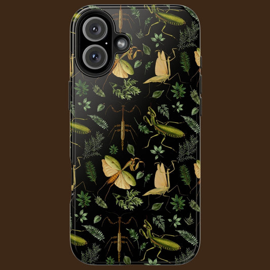 Botanical Praying Mantis Phone Case