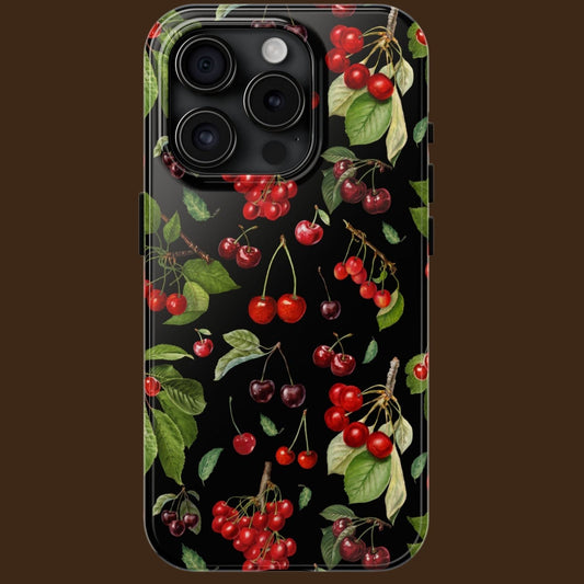 Botanical Cherries Tough Phone Case