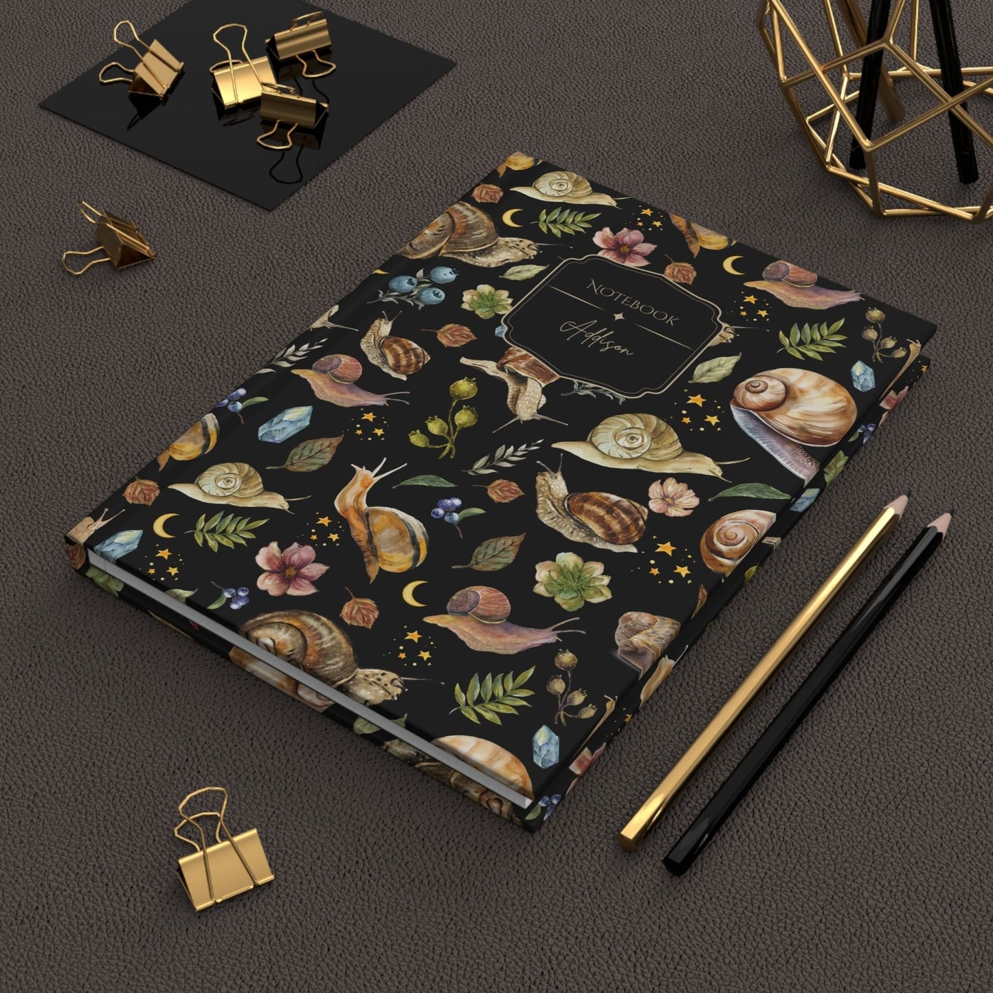 Celestial Snails Hardcover Personalized Journal