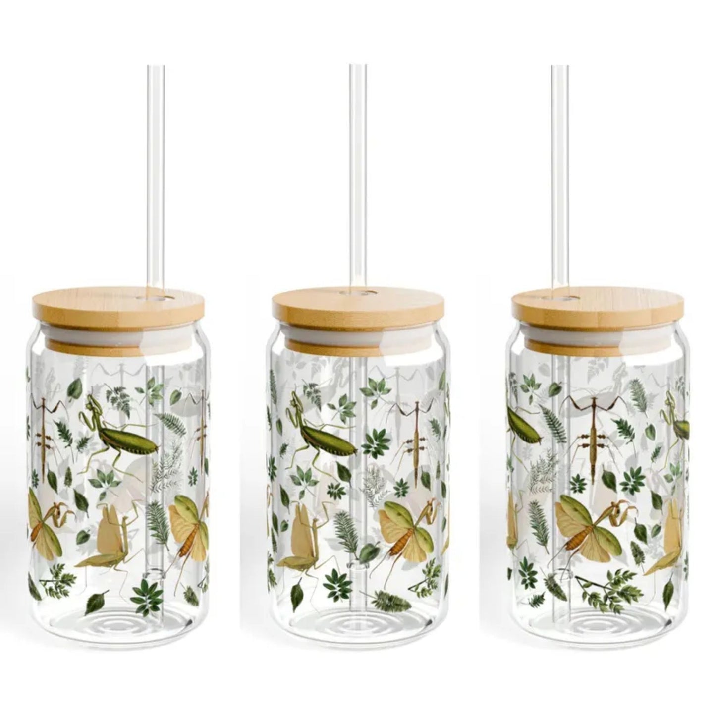 Praying Mantis Sipper Glass
