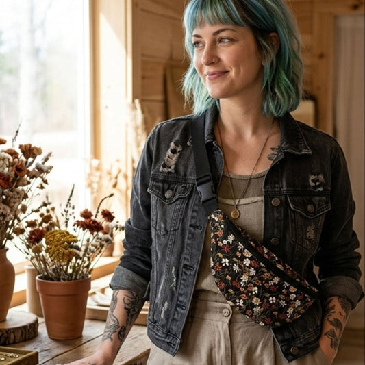 Autumn Fall Wildflower Belt Bag