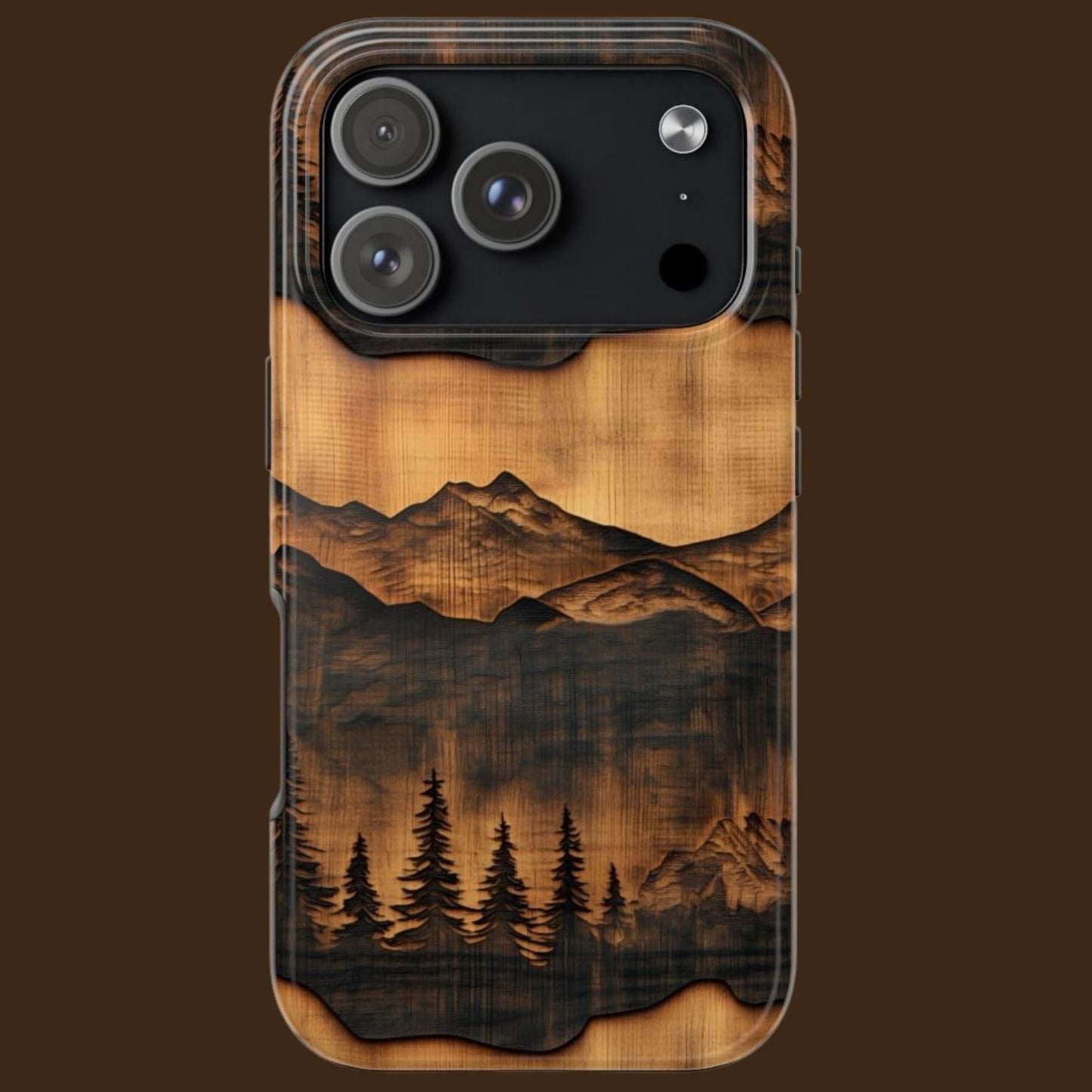 Rustic Mountain Woodgrain Phone Case
