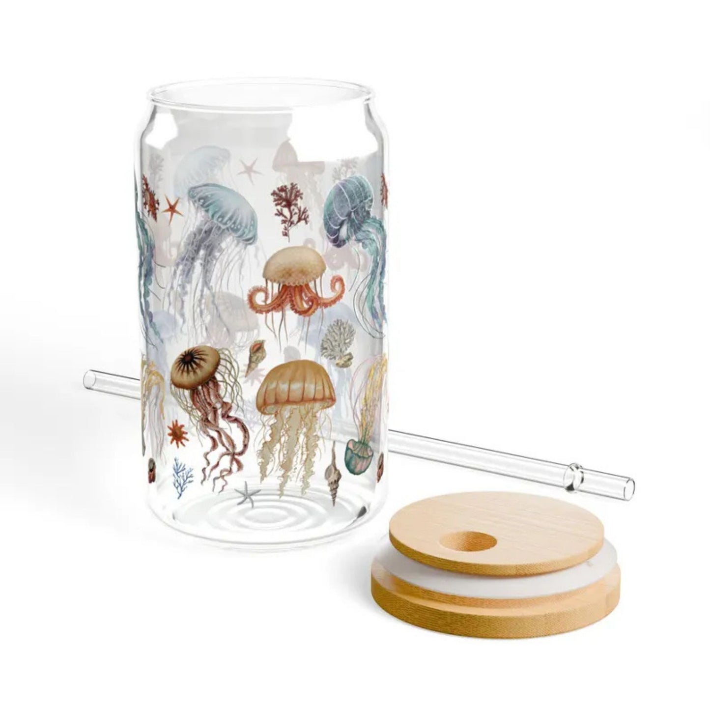 Jellyfish Sipper Glass With Straw