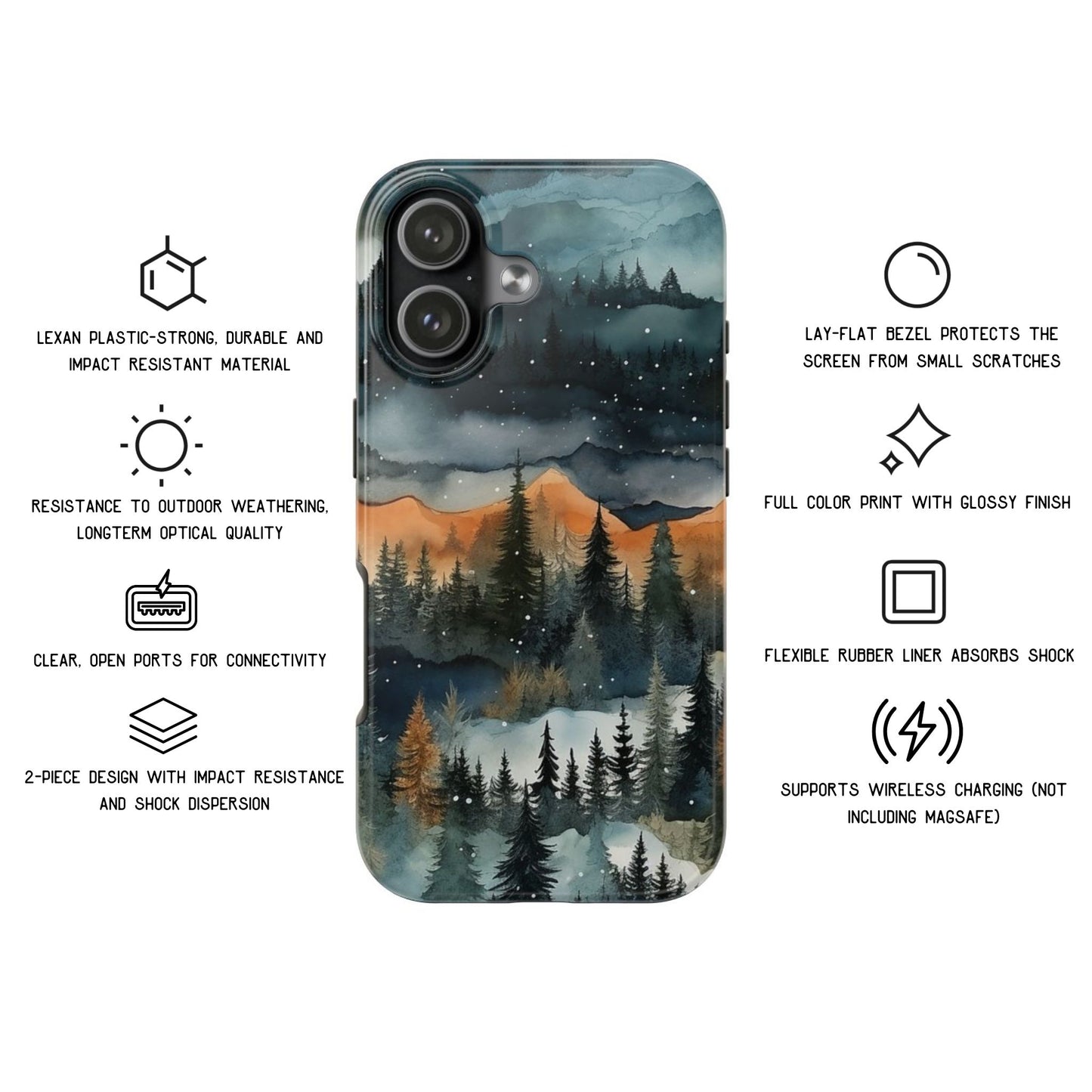 Mystic Forest Tough Phone Case