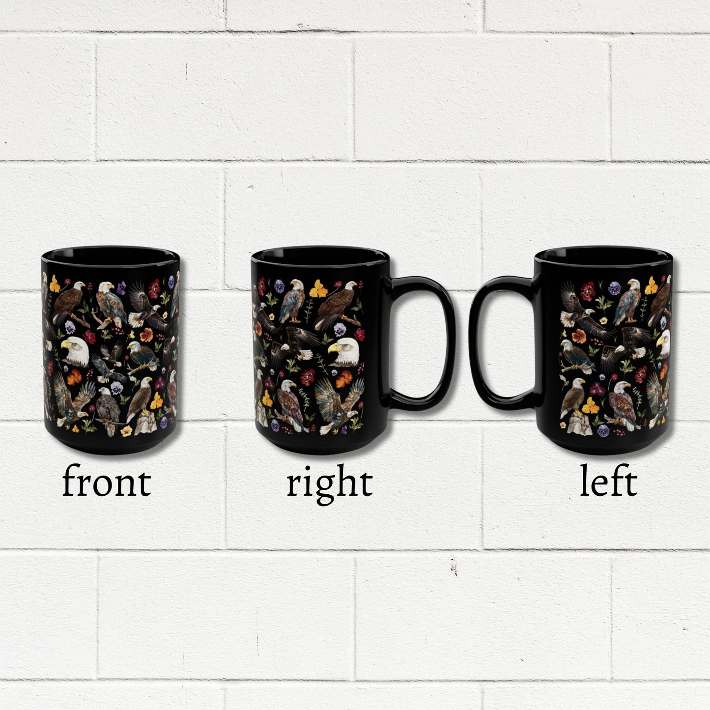 Eagle Mugs, Bird Watching Gift, Birds Coffee Cup, Ceramic 15 OZ