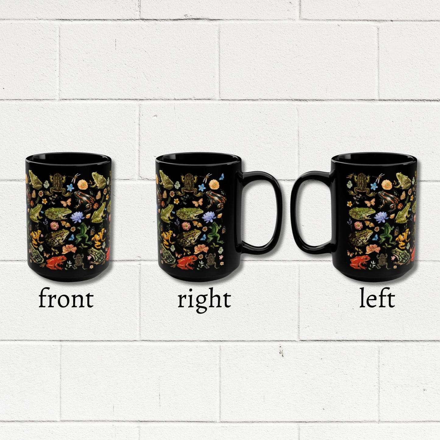 Colorful Floral Frog Mug