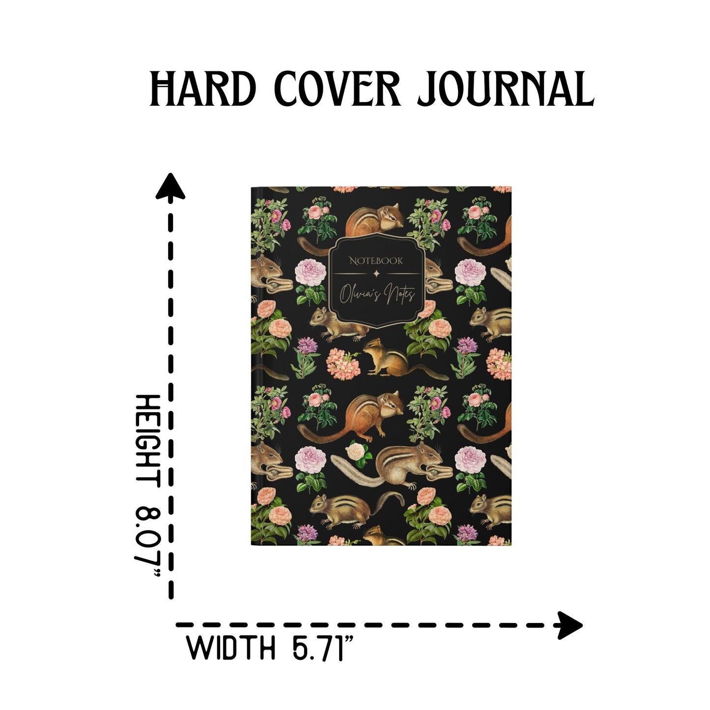 Vintage Woodland Chipmunk Journal