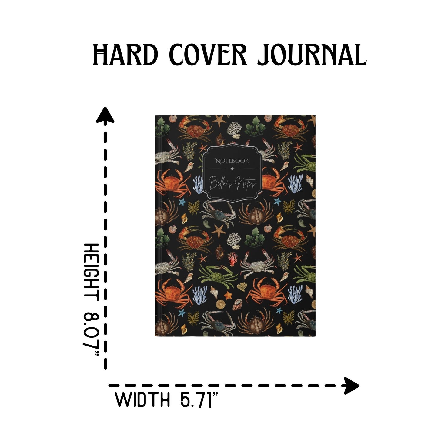 Crab Sea Life Personalized Journal