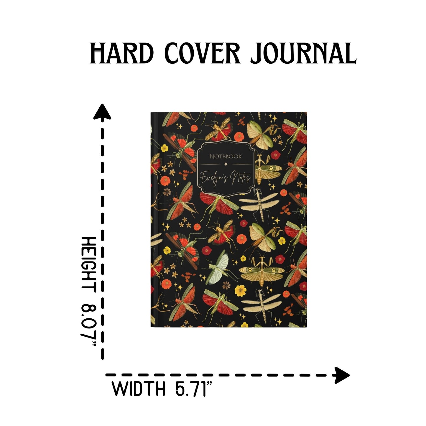 Red Praying Mantis Personalized Journal