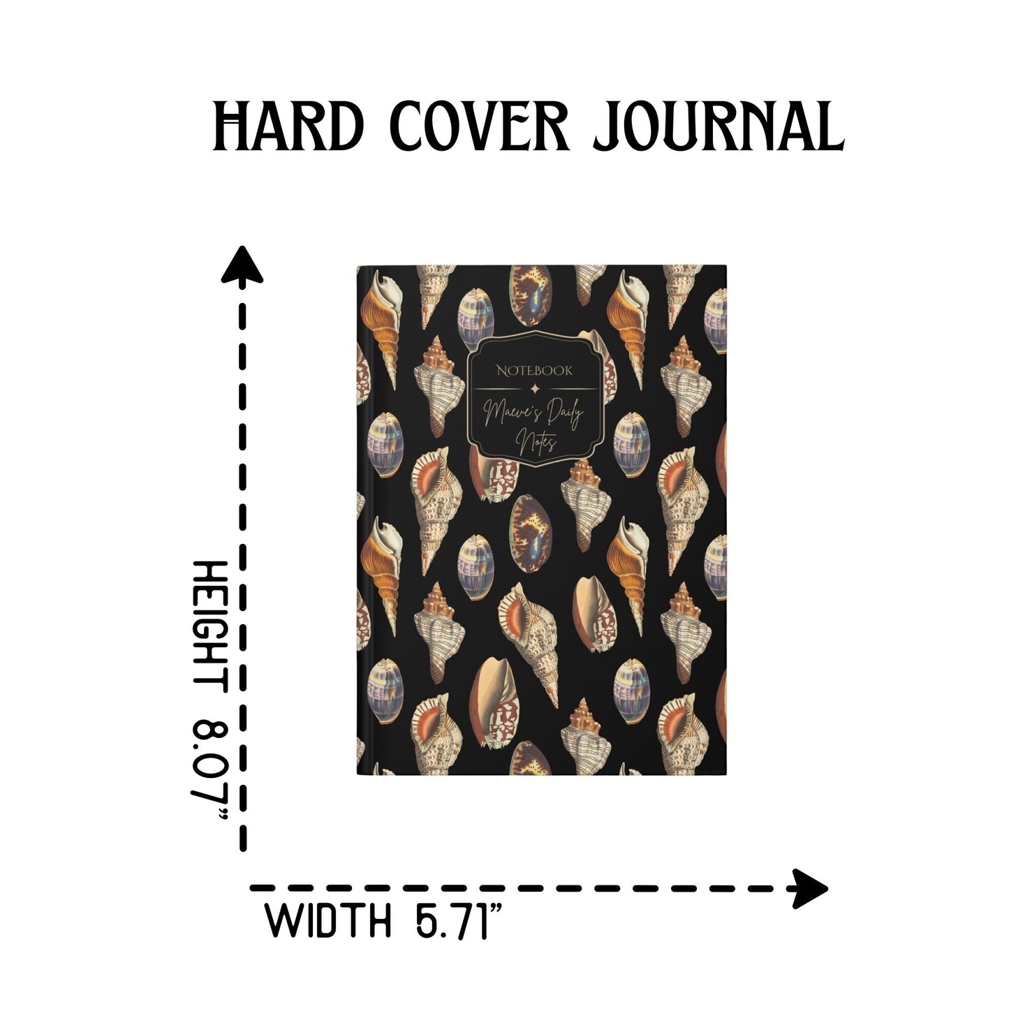 Vintage Shells Hardcover Journal
