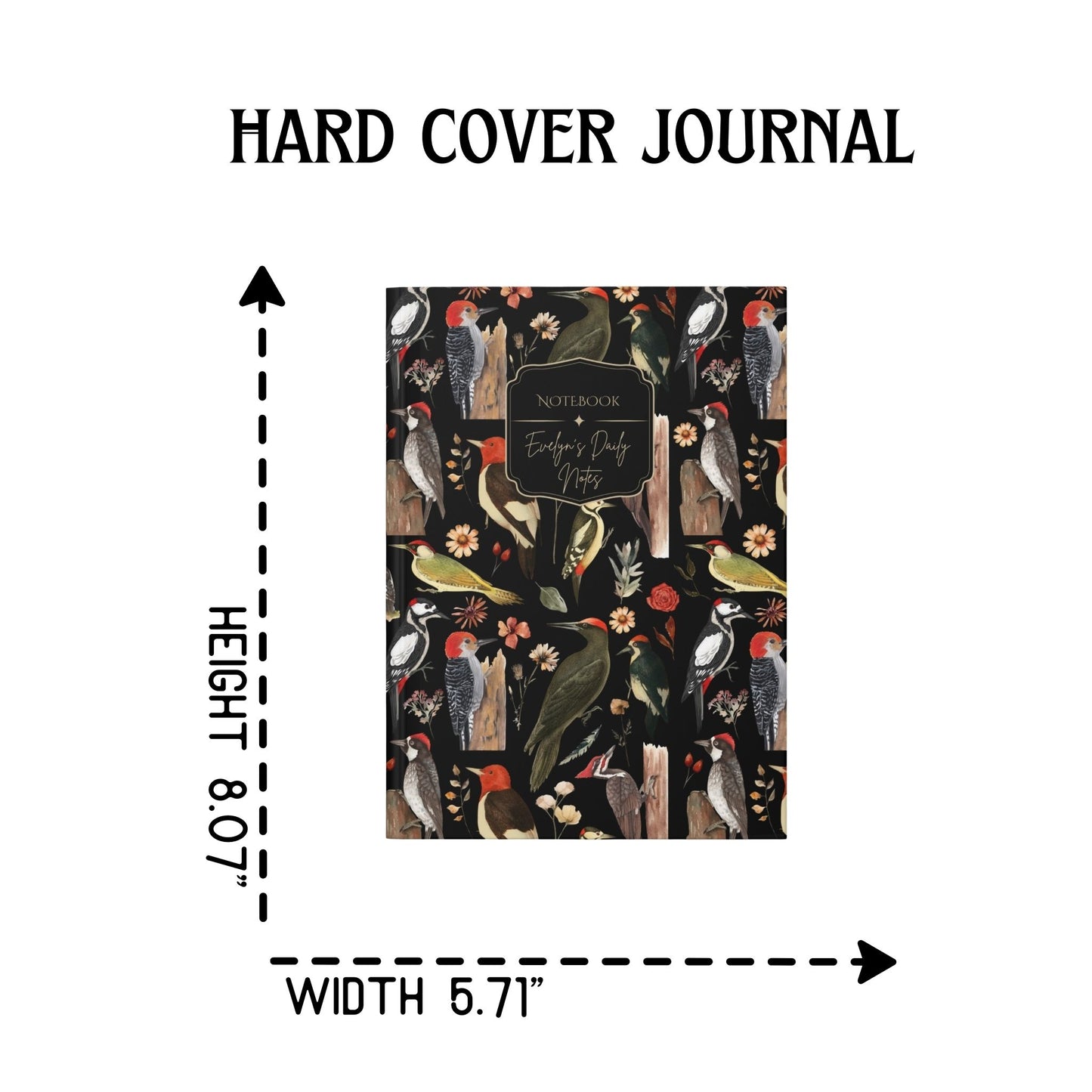 Woodpecker Hardcover Journal