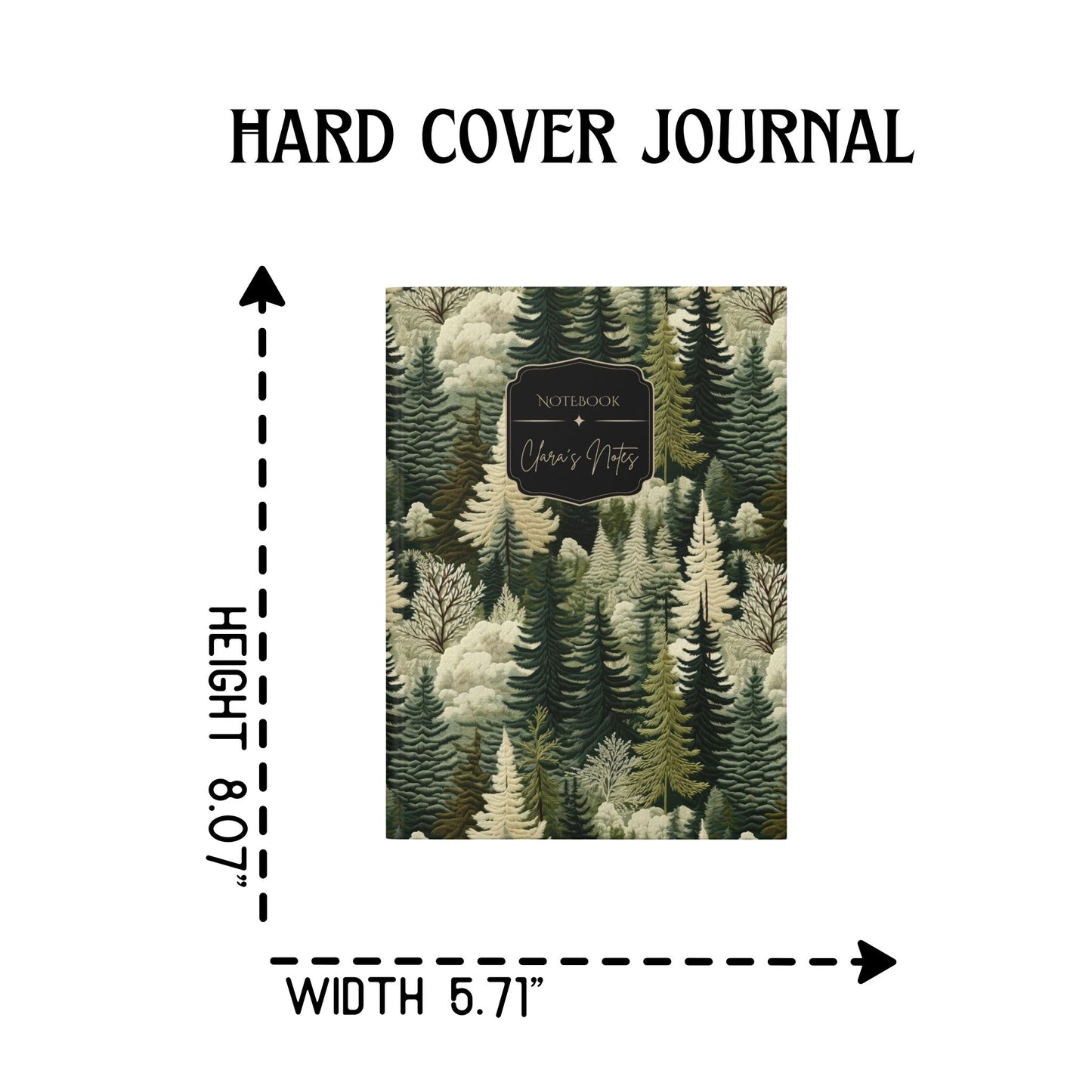 Green Forest Theme Personalized Journal