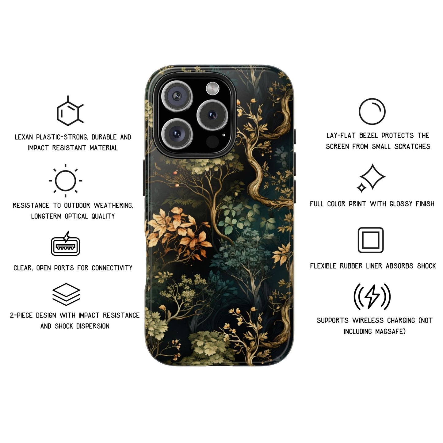 Moody Forest Protective Phone Case