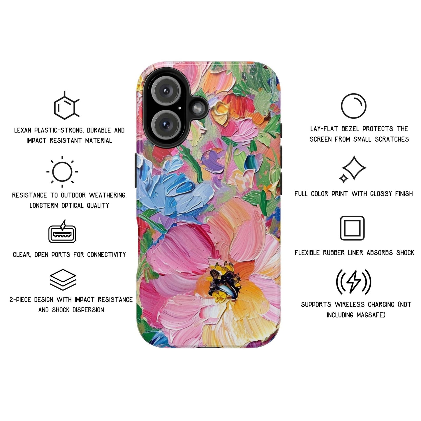 Bright Floral Oil Paint Phone Case