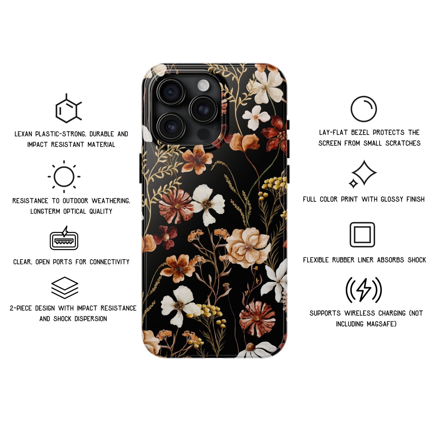 Autumn Wildflower Protective Phone Case