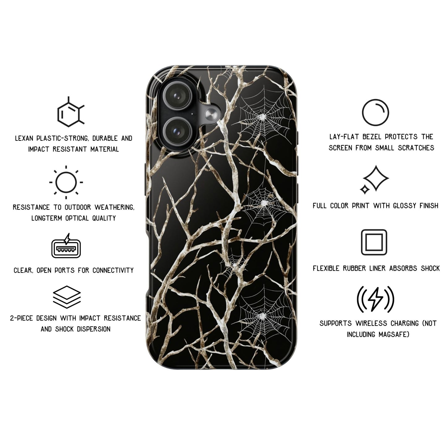 Cobwebs Gothic Tough Phone Case