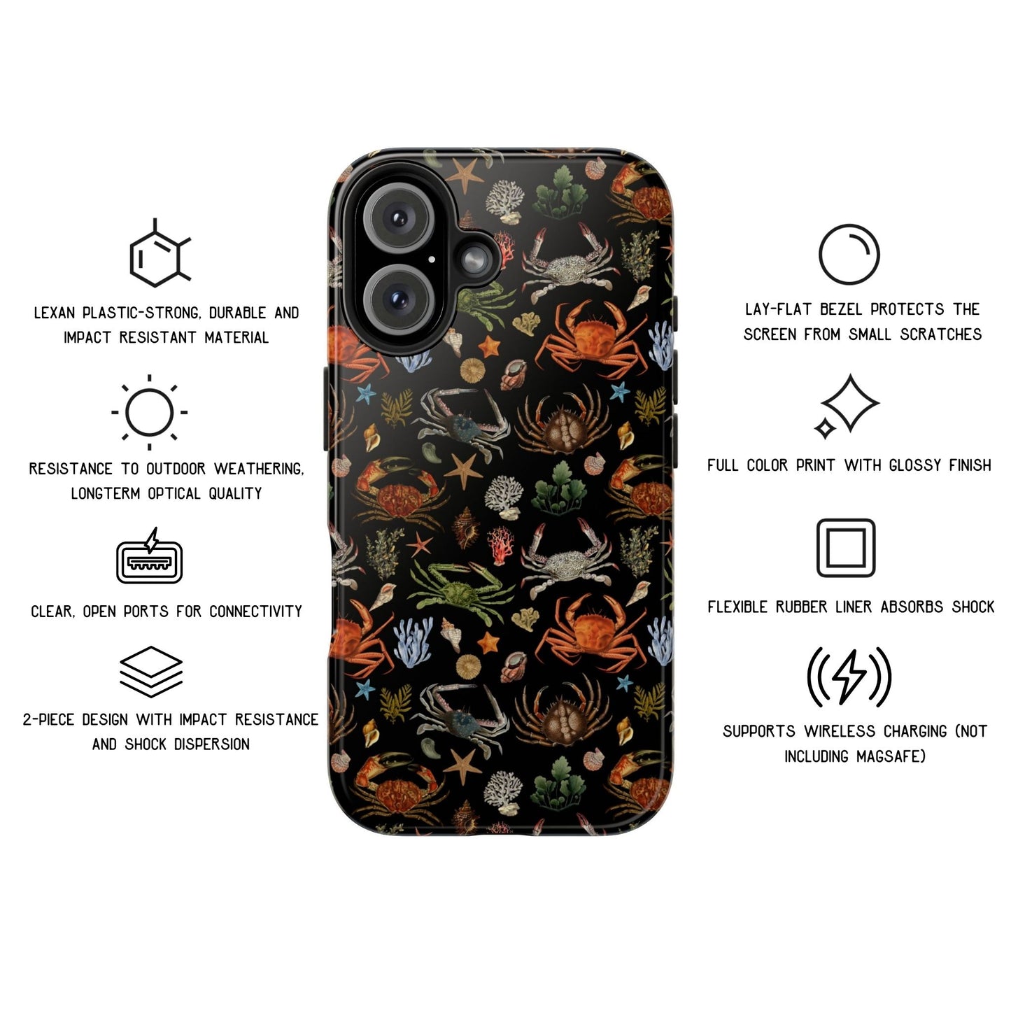 Vintage Crabs Ocean Life Phone Case