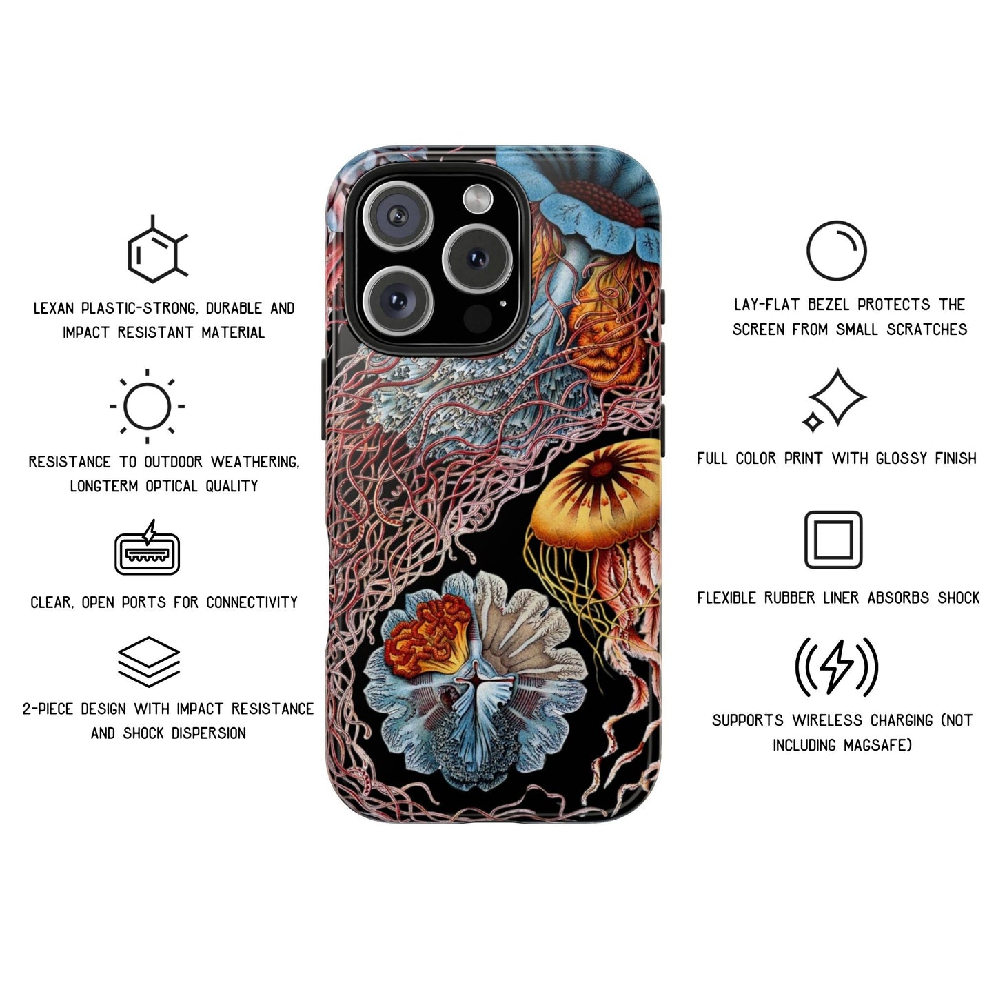 Vintage Jellyfish Protective Phone Case