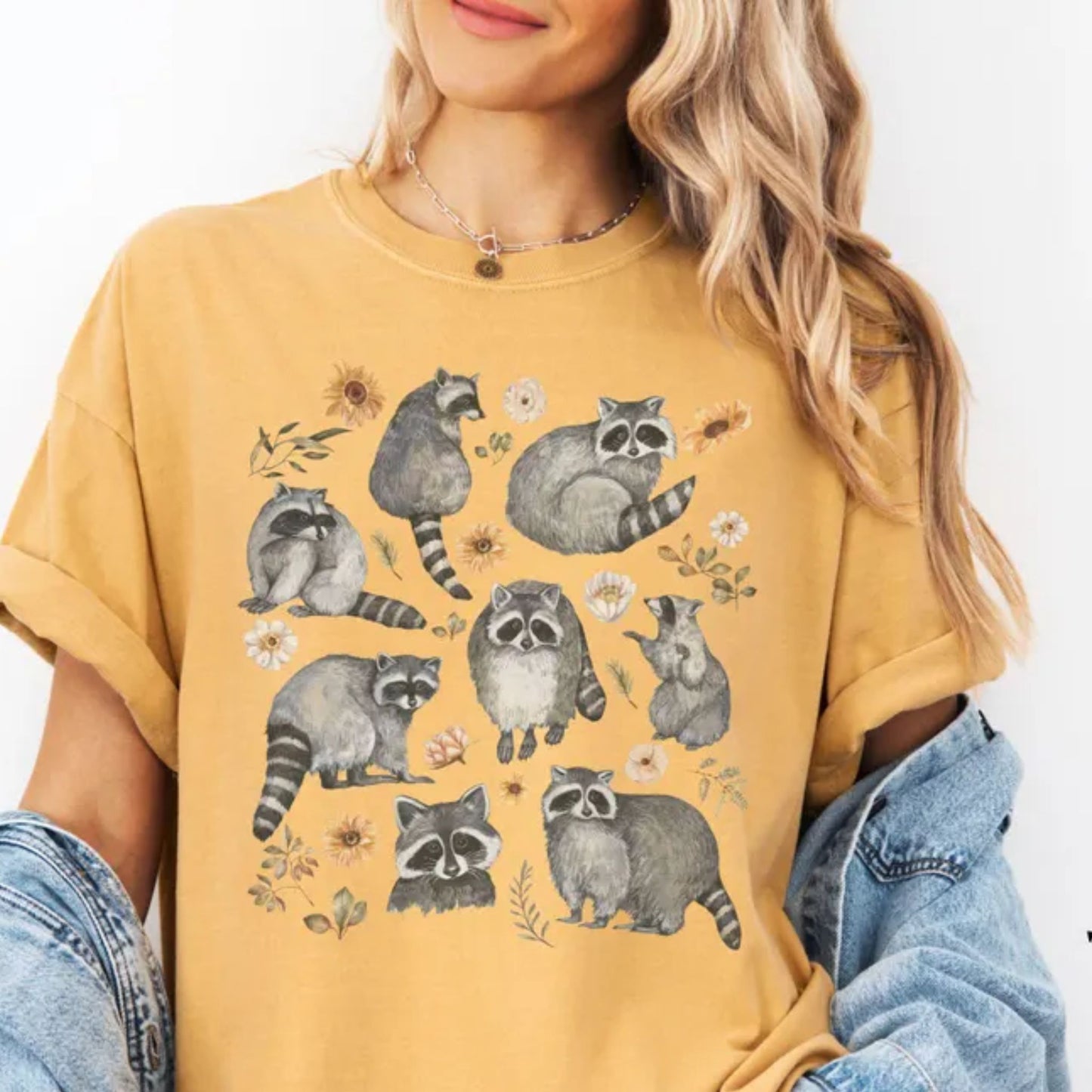Raccoon Floral T-Shirt