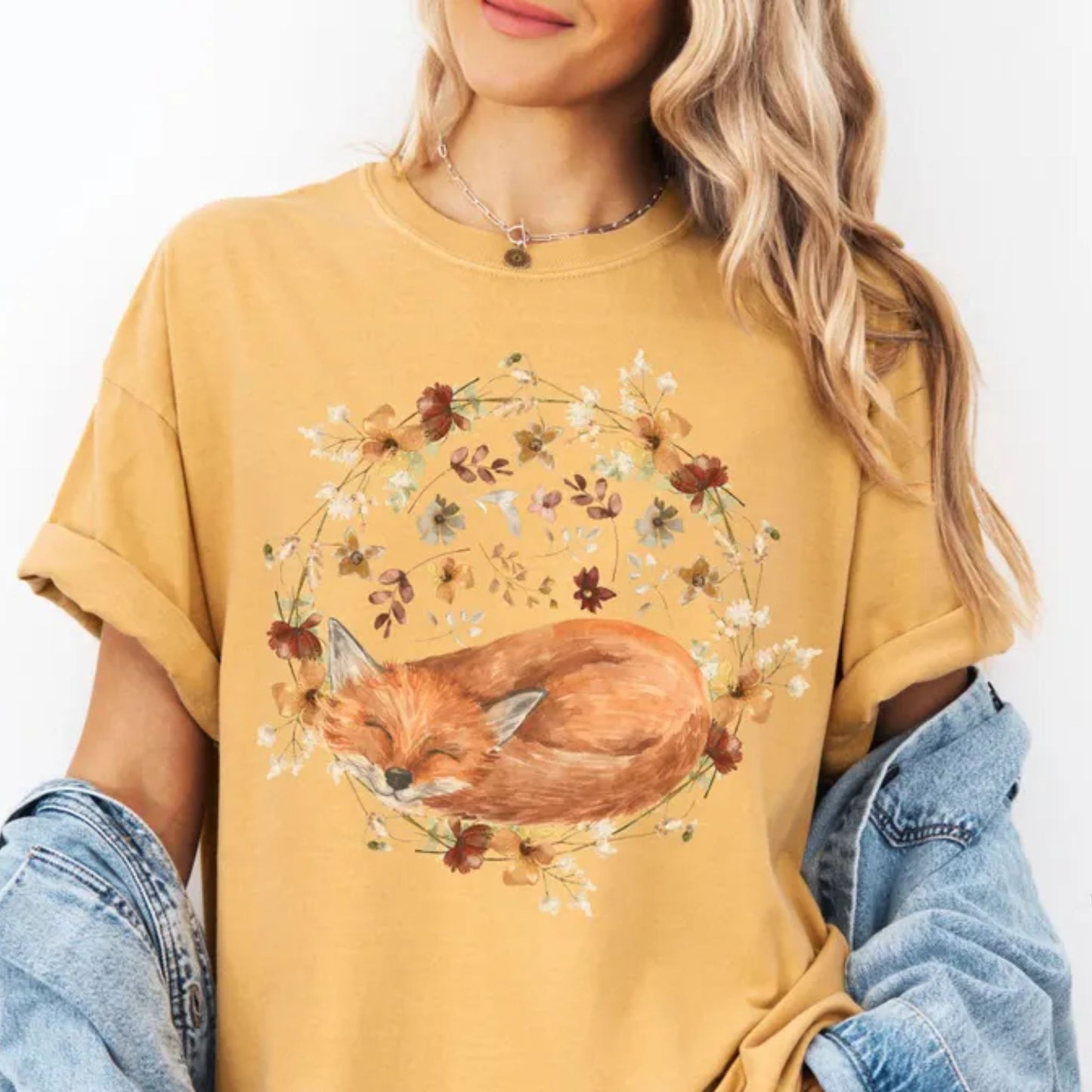 Sleeping Fox Watercolor T-Shirt