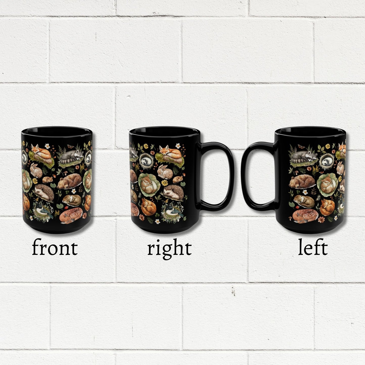 Cute Sleeping Woodland Animals Mug