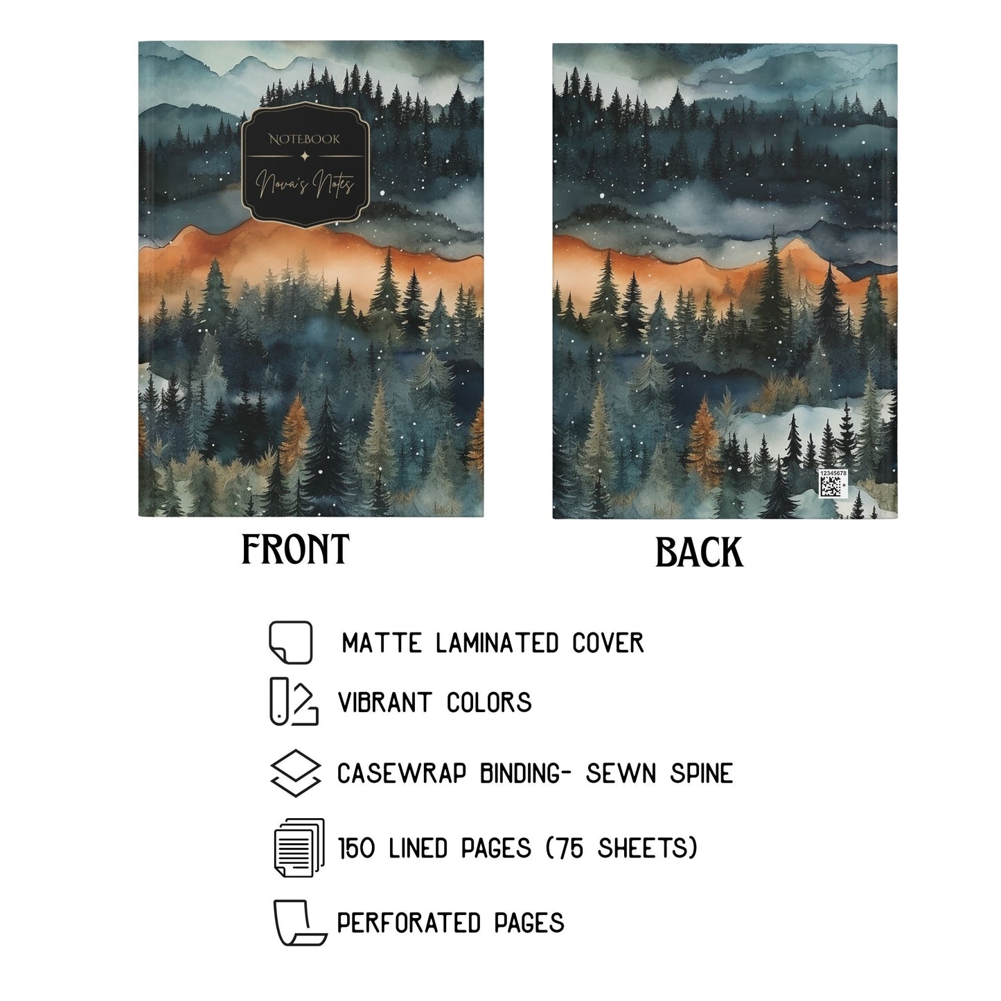 Mountains Scenery Personalized Journal