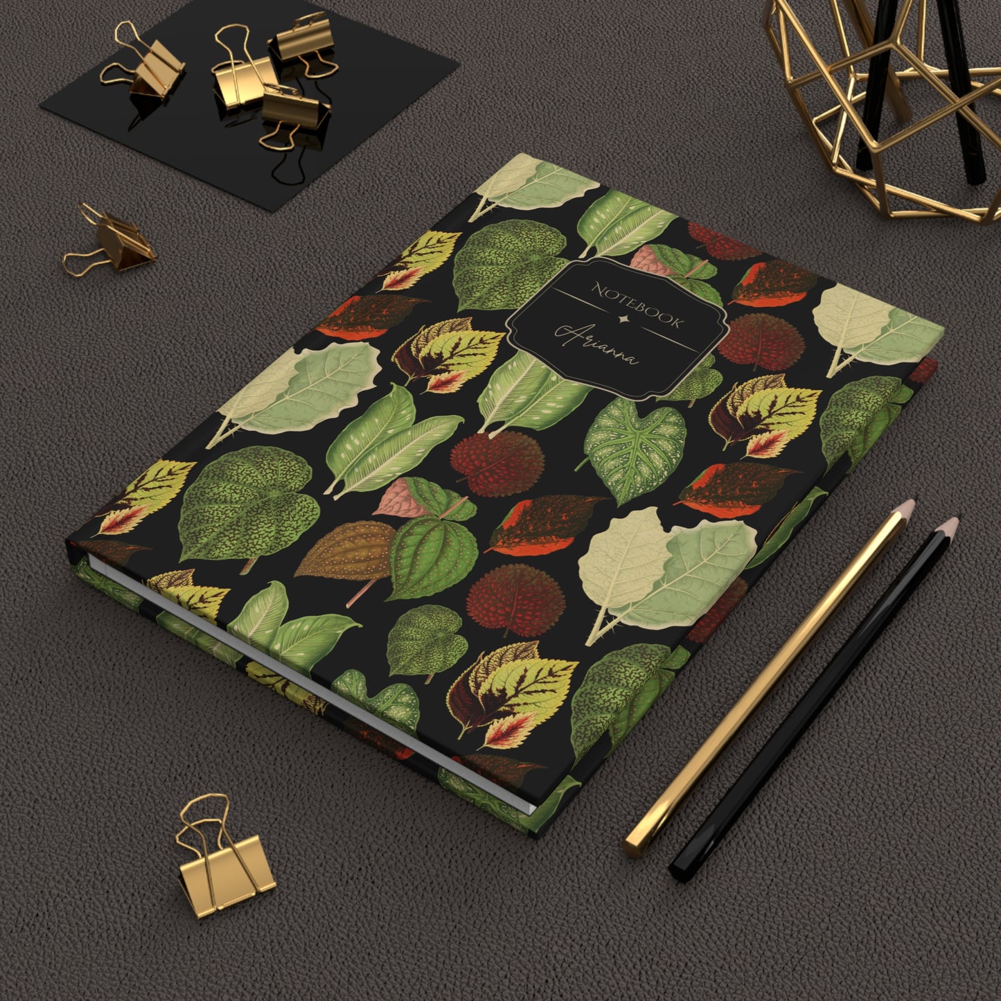Botanical Leaves Hardcover Journal