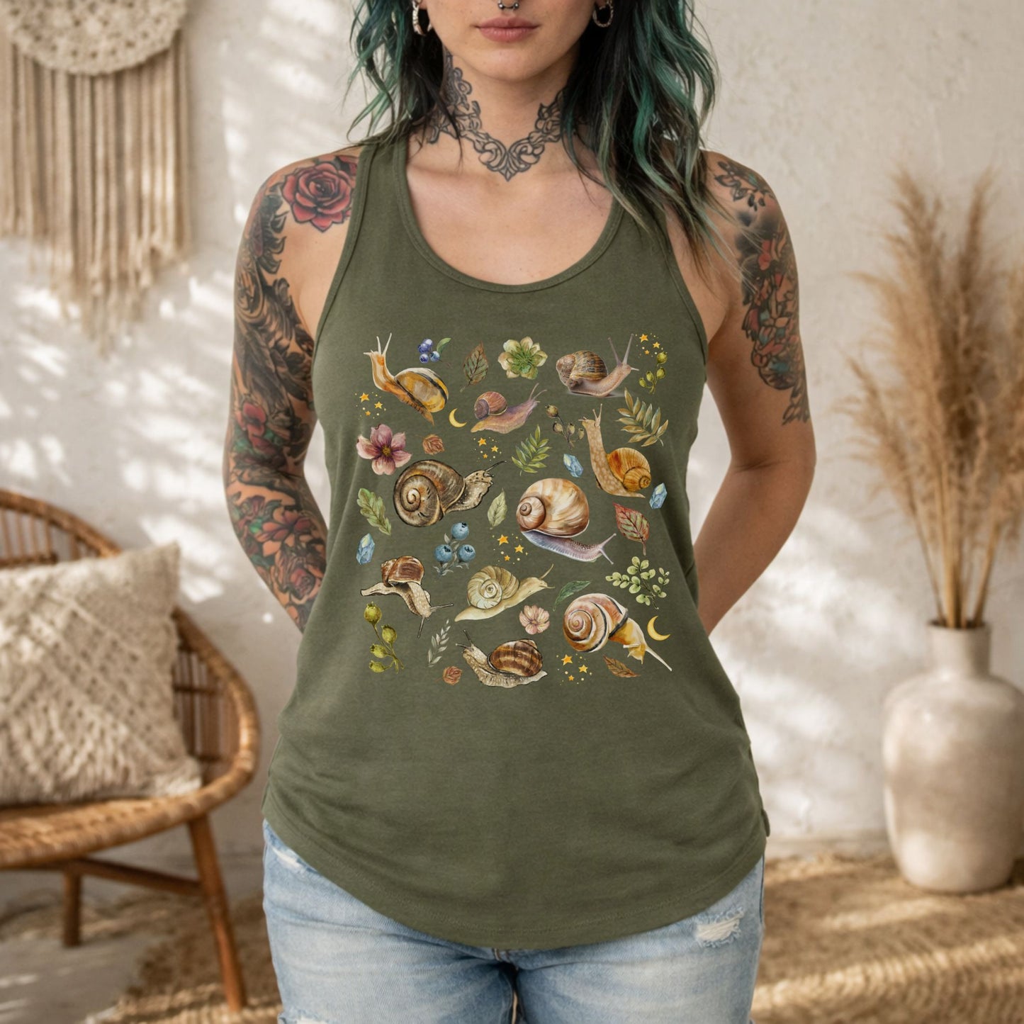 Celestial Snail Racerback Tank Top