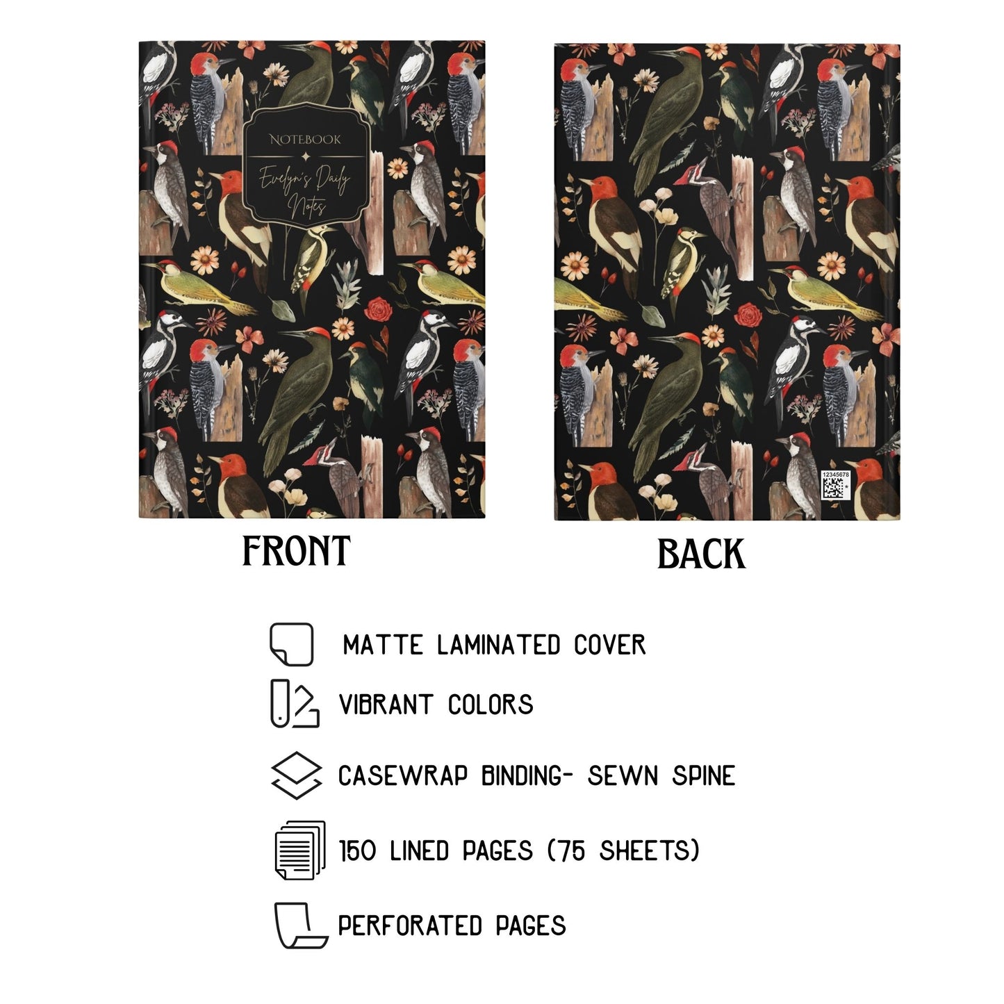 Woodpecker Hardcover Journal