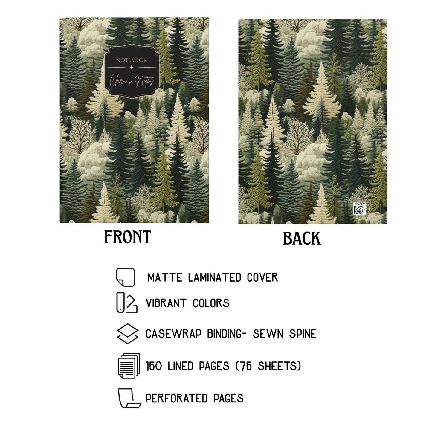 Green Forest Theme Personalized Journal